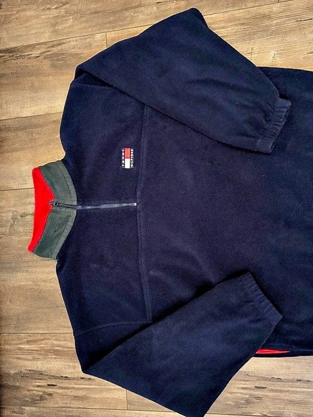 Tommy Hilfiger Vintage Tommy Hilfiger Flag Logo Fleece Pullover Vintage Flag